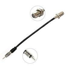 Adattatore antenna stereo autoradio DAB DIN maschio a F femmina cavo antenna TV 10 cm