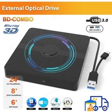 Masterizzatore Esterno USB 3.0 Blu-ray 3D CD DVD per PC/Mac Win 11/10