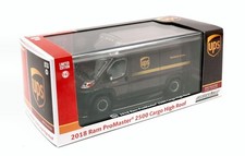 MODELLINO FURGONE STATICO GREENLIGHT RAM PROMASTER 2500 2018 CORRIERE UPS 1:43