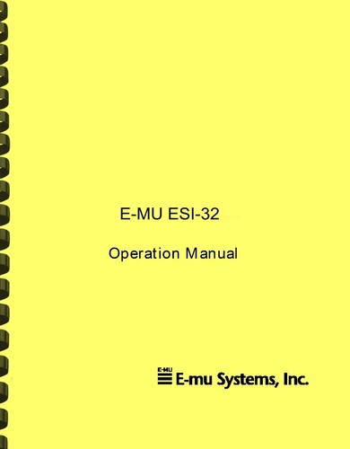 Systems esi 32 - systems, manuale