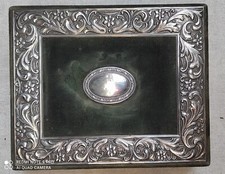 SCATOLA COFANETTO in ARGENTO 925 E VELLUTO PORTAGIOIE VINTAGE EPOCA metà del 900