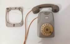 Telefono S 62 Bigrigio da Muro Con Piastra Fissaggio. 