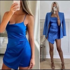 Zara Satin Effect Mini Dress 