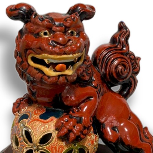 Statua ceramica leone - , kutani