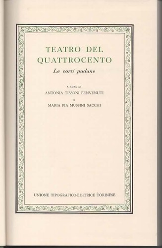 Libri teatro del - libri, quattrocento