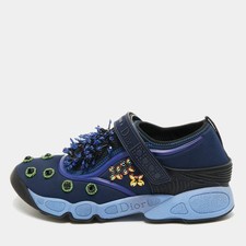 Sneakers Dior blu in tessuto