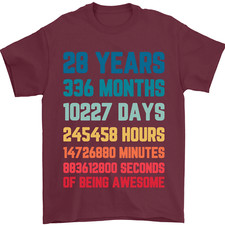 T-Shirt Per Uomo 28 Anni 100%