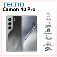 Telefono cellulare Android TECNO Camon 40 Pro 4G 8 GB + 256 GB NERO doppia SIM sbloccato