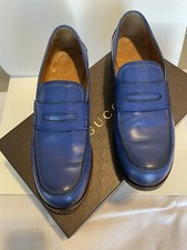 Scarpe Gucci uomo Mocassini Tg. 9 Blue Usate