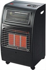 Stufa catalitica gas GPL 4200 W con infrarossi ventilata turbo fino a 80 mq nero