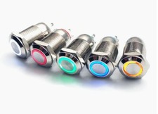 interruttore blu 12v Acciaio