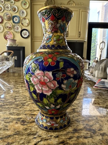 Vaso floreale smaltato