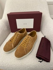 Scarpe da ginnastica John Lobb Stockwell scamosciate peluche beige UK 9,5 EU 43,5 £ 910 nuove