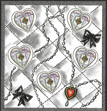 Francia 2004 San Valentino,Chanel 5 profumo,amore,cuori,arte,foglio MNH