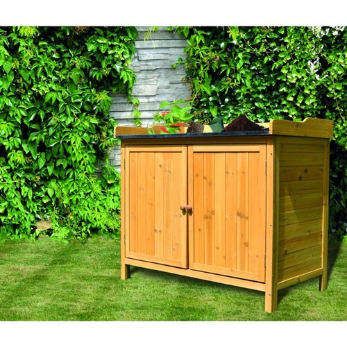 Tavolo piante legno aiuola - tavolo-piante,