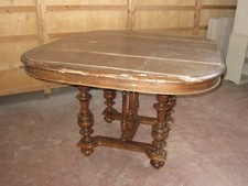 TAVOLO GRANDE ANTICO IN NOCE ALLUNGABILE ELEGANTE SHABBY