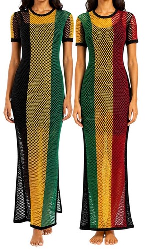 Trendy abito maxi mesh - abito,