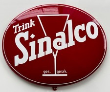 ***Sinalco insegna smaltata bombata, stencil, D del 1950 in ottime condizioni***