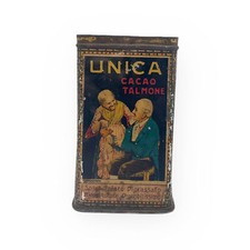 1930ca * Scatola, Barattolo in Latta "Michele Talmone - Torino - Cioccolato & Ca