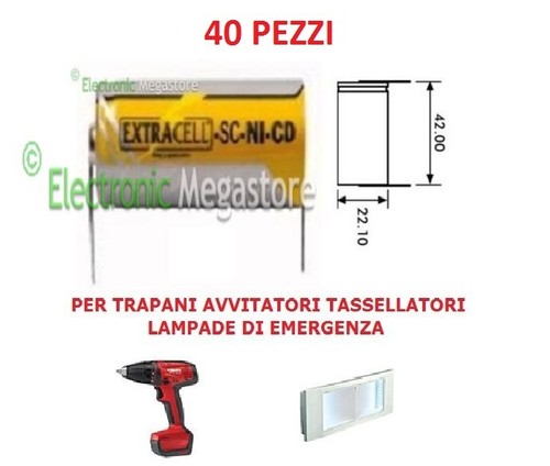 Pezzi batteria ricaricabile - 40,
