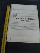 Lancia 2000 coupè HF berlina dati tecnici aggiornamento 1972
