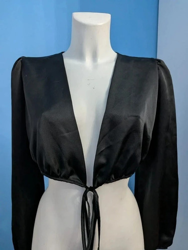 Top crop nero black soul