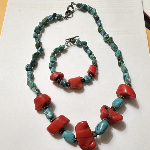 Collana perle turchese - collana, di