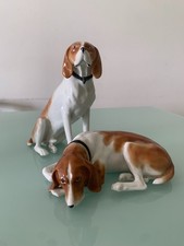 Royal Dux Bohemia – Coppia cani porcellana numerati vintage perfetti – '50/'60