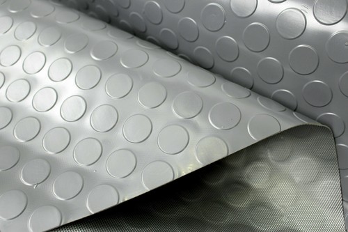 Tappeto gomma grigio pvc - grigio, in