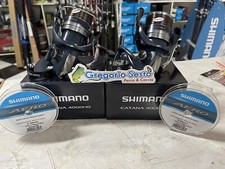 2 MULINELLI SHIMANO CATANA 4000 HG FE + 300 MT NYLON SHIMANO AERO