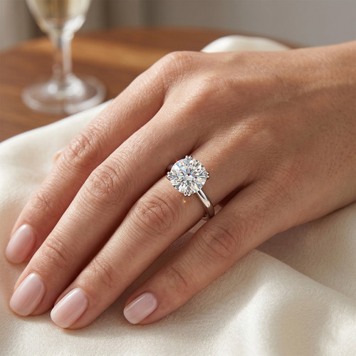 Anello con diamanti - , lab