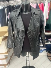 Trench In Vera Pelle Uomo Man Tg42 Nero LLV1847