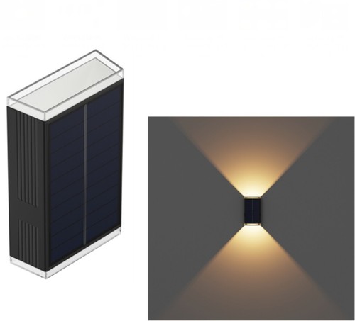 Applique solare led doppia - applique,