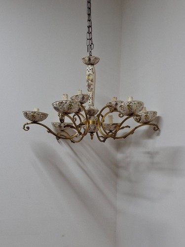 Lampadario vintage ottone e - vintage, in