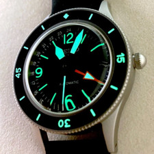 Mod 40mm NH34 GMT Retro Diver 50 Fathoms Dome FFF Combattimento Militare Arancione Marina