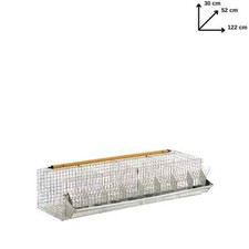 CESTELLO, GABBIA  PER CONIGLI  INGRASSO , CON 4 FORI cm. 122x30x52 MADE IN ITALY