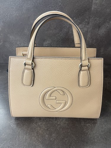 Gucci beige leather soho 2way - beige,