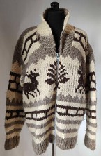 Maglione Cowichan Maglione Canadese Vintage Fatto a Mano