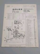 Opuscolo Carburatori Solex per Fiat 1100- Modello del 1958- pubblicato nel 1964
