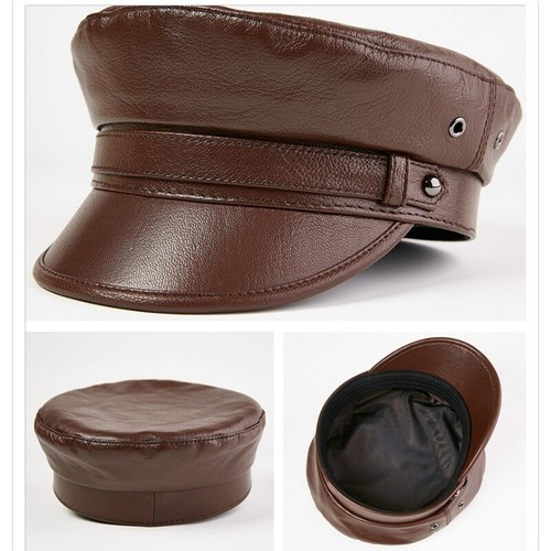 Cappello berretto uomo pelle