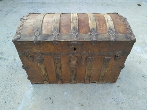 Baule antico forziere legno - antico,