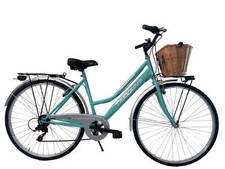 Bicicletta Donna Passeggio Misura 28 Città Con Cambio Tiffany, Cestino In Vimini
