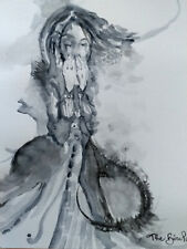 Acquerello su foglio cotone e cellulosa_ The Birch : "The tail is popping" 