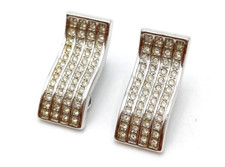 PIERRE LANG ORECCHINI CLIP VINTAGE  - ONDA  STRASS