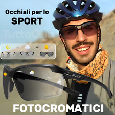 OCCHIALI DA SOLE CICLISMO BICI BICICLETTA FOTOCROMATICI UOMO DONNA MTB STRADA UV