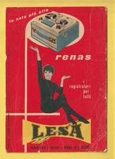 PUBBLICITA' LESA, BRAY, RENAS, I REGISTRATORI A BOBINE PER TUTTI, MILANO