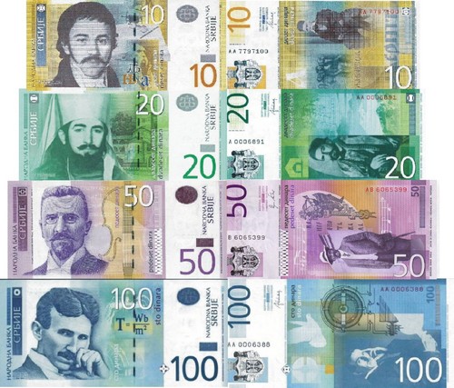 Serbia lotto 4 - -, banconote