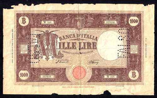 1000 lire grande - lire, (b.i.)