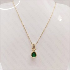 Collana Swarovski verde taglio