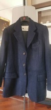 Tailleur giacca e gonna in lana inglese, colore bleu, Aquascutum.